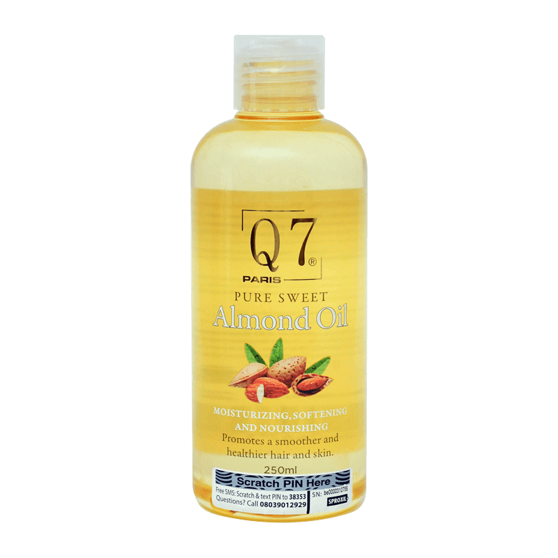 Q7PARIS 100% PURE SWEET ALMOND OIL – 250ML