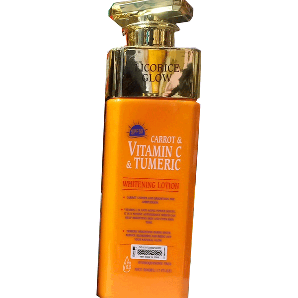 Licorice Glow Carrot &amp; Vitamin C &amp; Turmeric Whitening Lotion