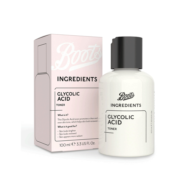 BOOTS INGREDIENTS GLYCOLIC ACID TONER 100ML