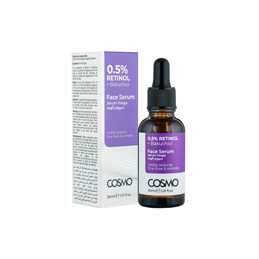 COSMO FACE SERUM 0.5% RETINOL + BAKUCHIOL 30ML