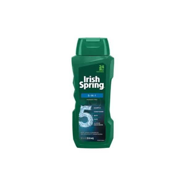 Irish Spring 5-in-1 Body Wash With Shampoo & Conditioner + Deodorizer - 532ml