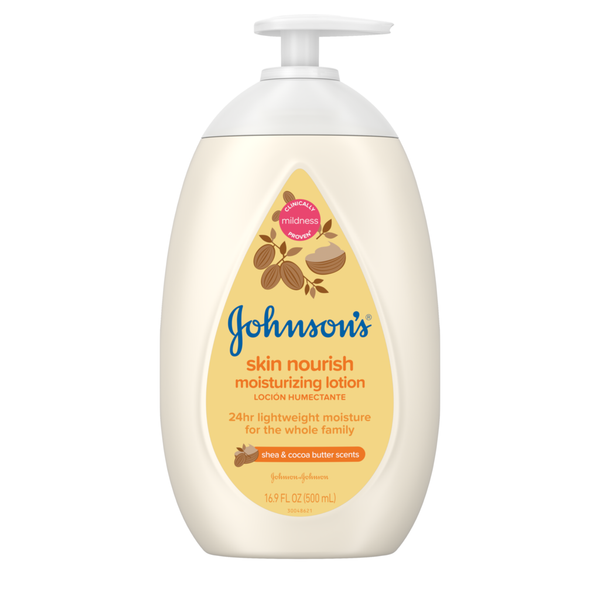 Johnson's Skin Nourish Moisturizing Lotion with Shea and Cocoa Butter Scents 500ml