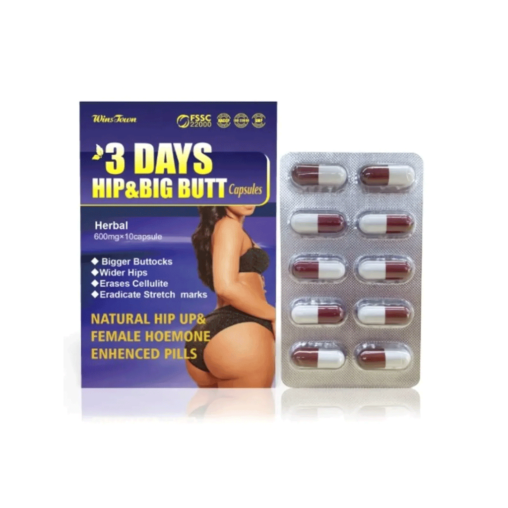 Winstown 3 Days Hip & Big Butt Capsules - 600mg X 10 Capsules