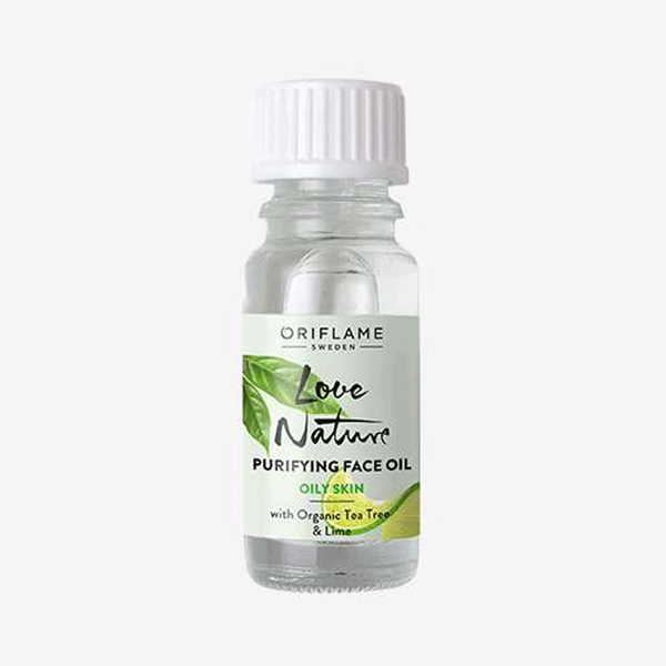 LOVE NATURE Purifying Face Oil with Organic Tea Tree & Lime