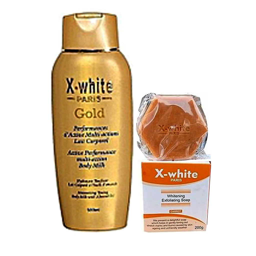 X White Gold Active Performance ( Body Milk And Soap ) 2-pc Set